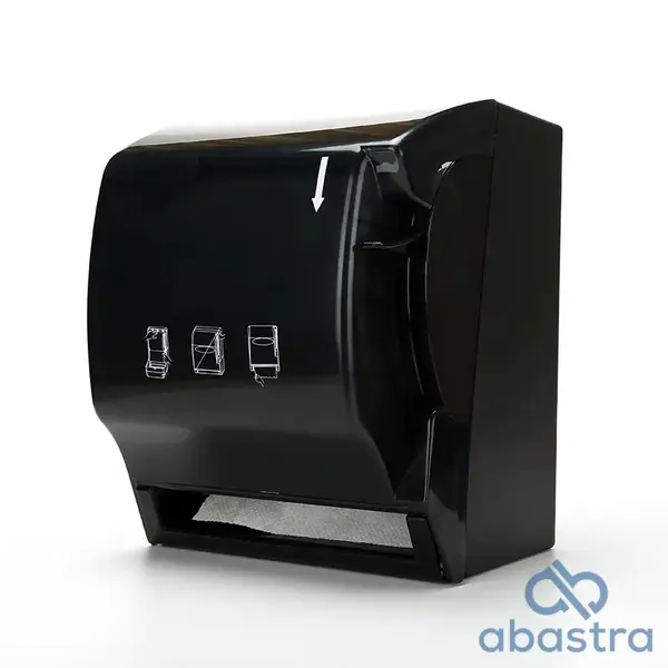 Dispensador De Toalla Manual Con Palanca (Blanco y negro)
