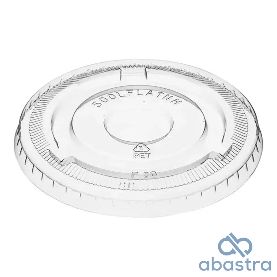 Tapa PET Plana S/Ranura 92mm 10/100