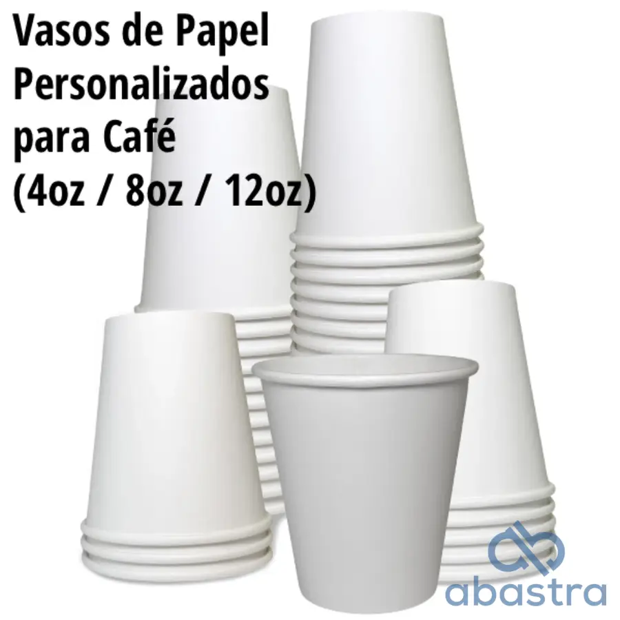 Vasos para Café Papel (4, 8 & 12oz) Personalizados
