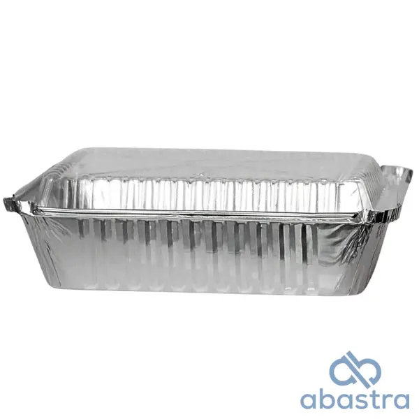 Envase De Aluminio Rectangular C/Tapa 2.5 Lb 1000/1