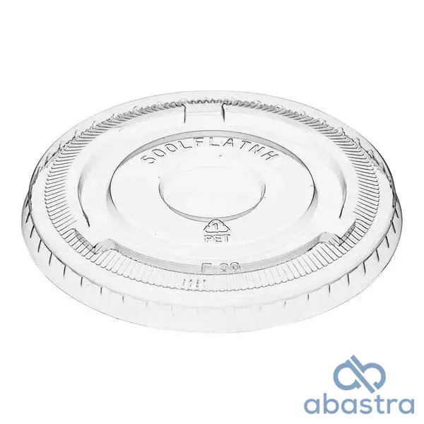 Tapa PET Plana C/Ranura 92mm 10/100