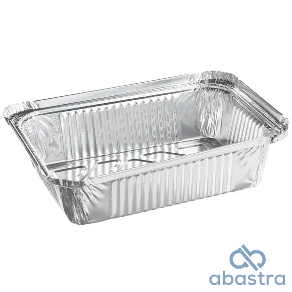 Envase De Aluminio Rectangular C/Tapa 1.5 Lb 1000/1